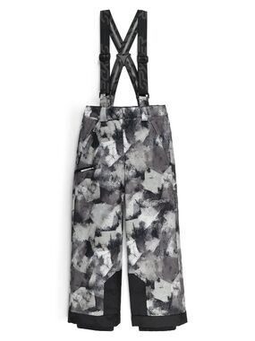 Big Kids Size 14 Spyder Propulsion Snow Pants, Gray Camo insulated w/ suspenders